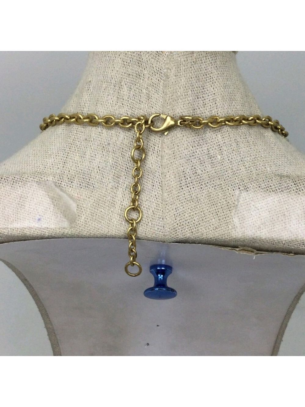 J. Crew Clear & Off White Rhinestone Statement Necklace - Picture 5 of 5